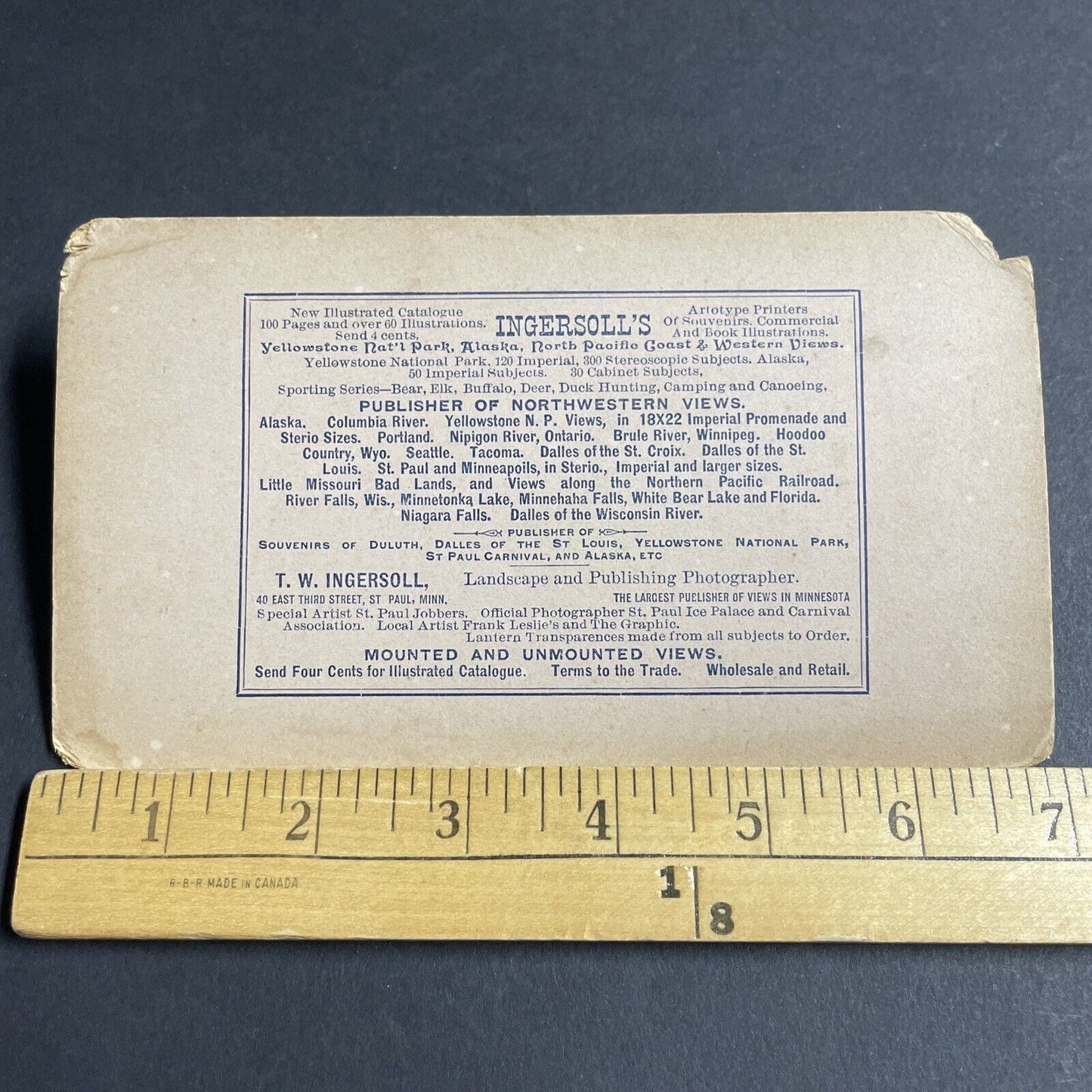 Antique 1870s Man Hunting Deer St. Paul Minnesota Stereoview Photo Card P4069