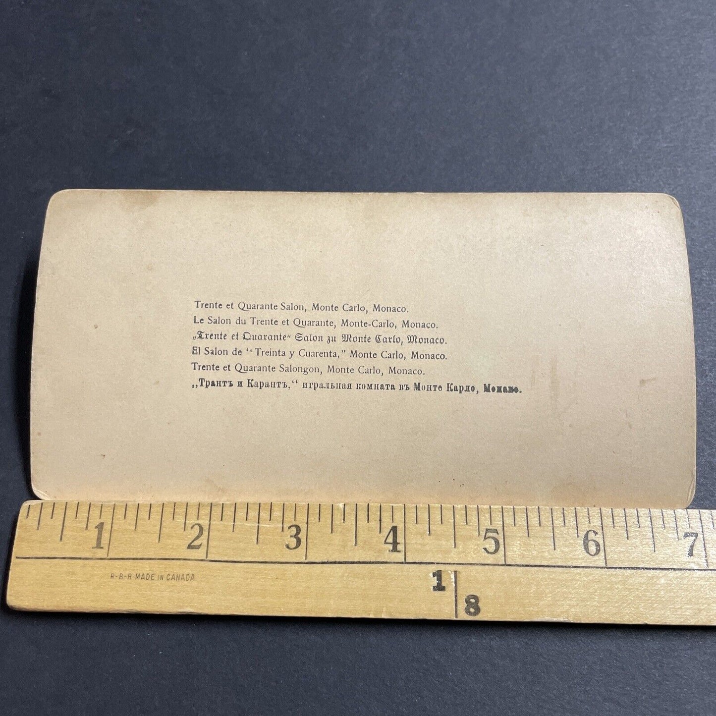 Antique 1897 Poker Tables In Monte Carlo Monaco Stereoview Photo Card P5148