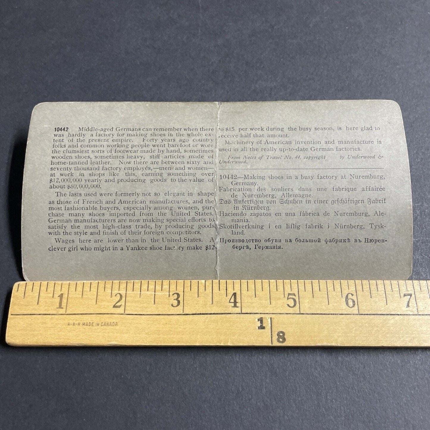 Antique 1910s Josef Seibel Shoe Factory Nuremburg Stereoview Photo Card P4563