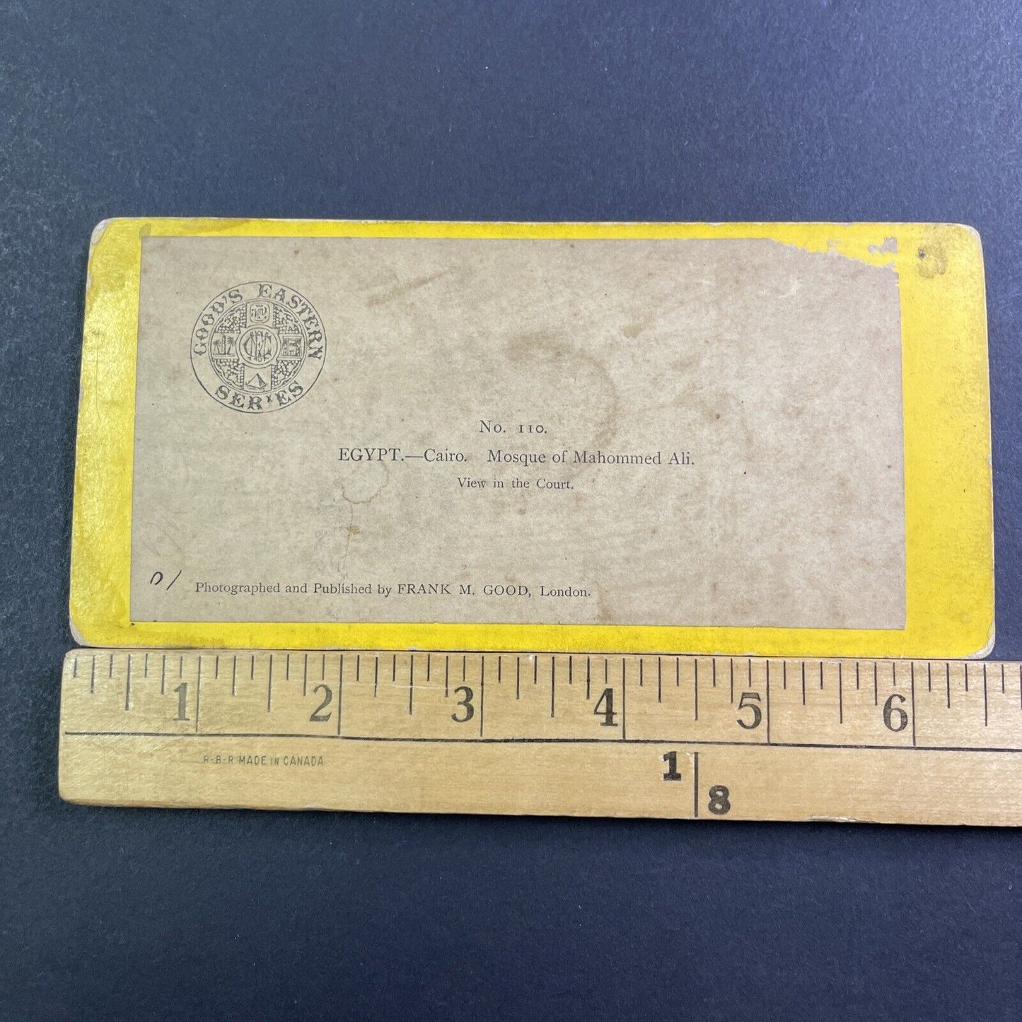 Muhammad Ali Mosque Cairo Stereoview Frank Mason Good Antique c1863 X1536