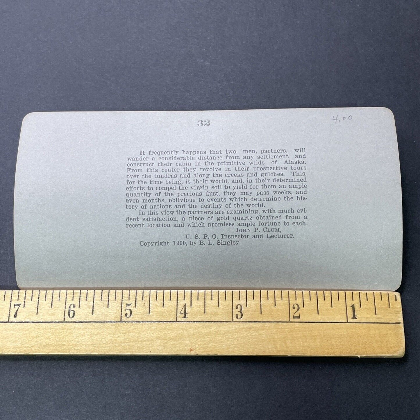 Antique 1900 First Settlers In Haines Alaska Stereoview Photo Card P2328