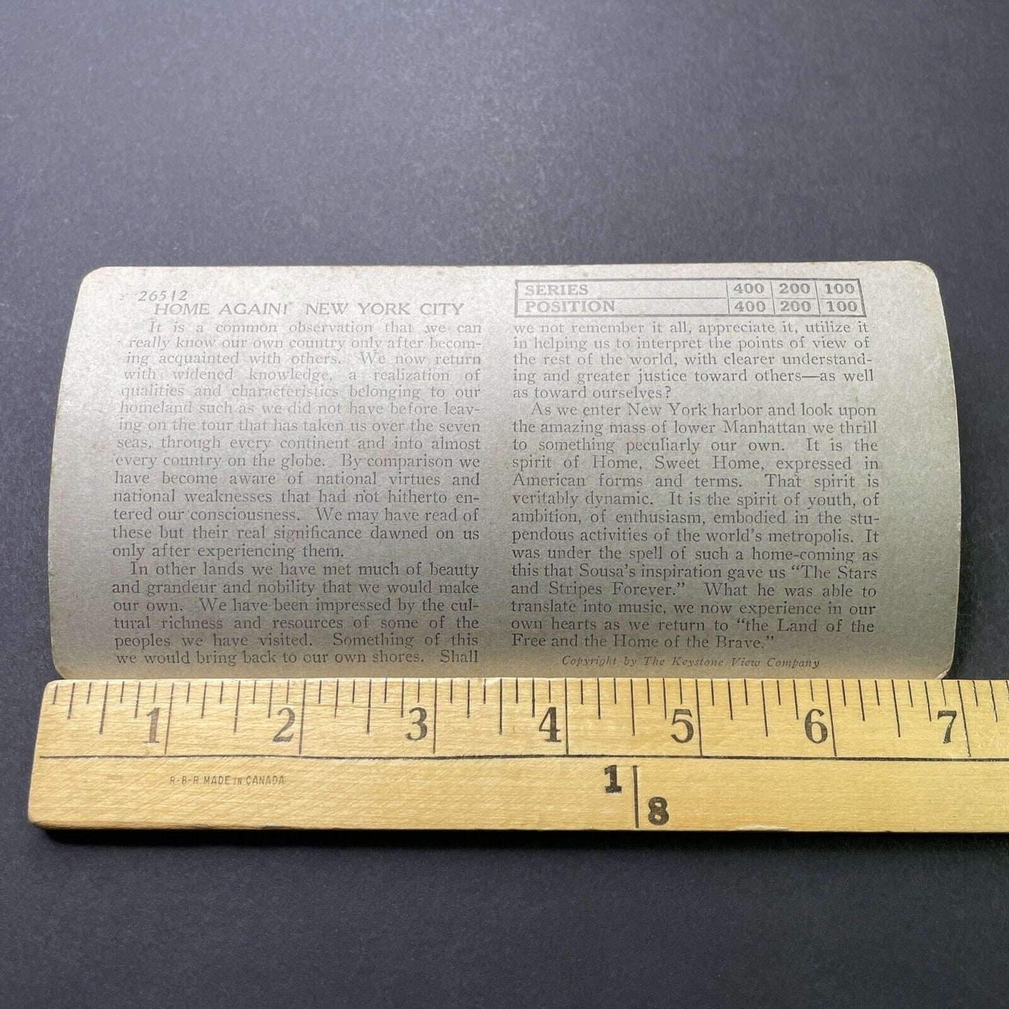 Antique 1920s Manhattan New York Harborfront Scene Stereoview Photo Card P3178