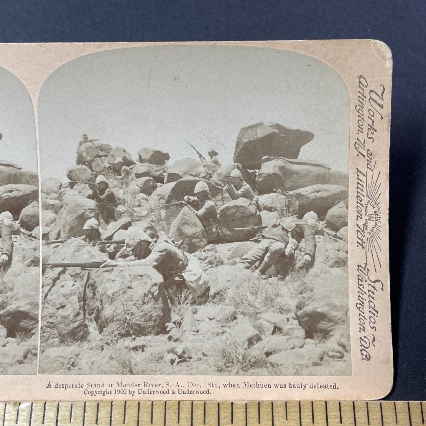 Antique 1900 Boer Soldier Shot Dead At War Stereoview Photo Card V3211