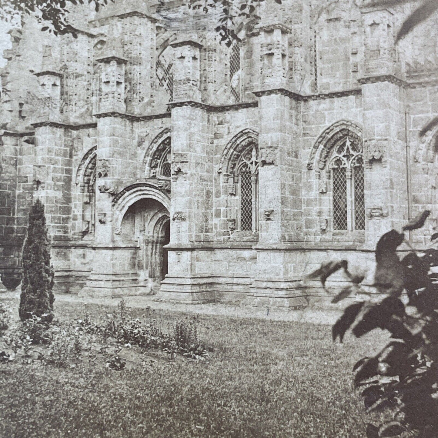 Roslin Chapel Scotland Stereoview attr. Roger Fenton Antique c1868 X4058