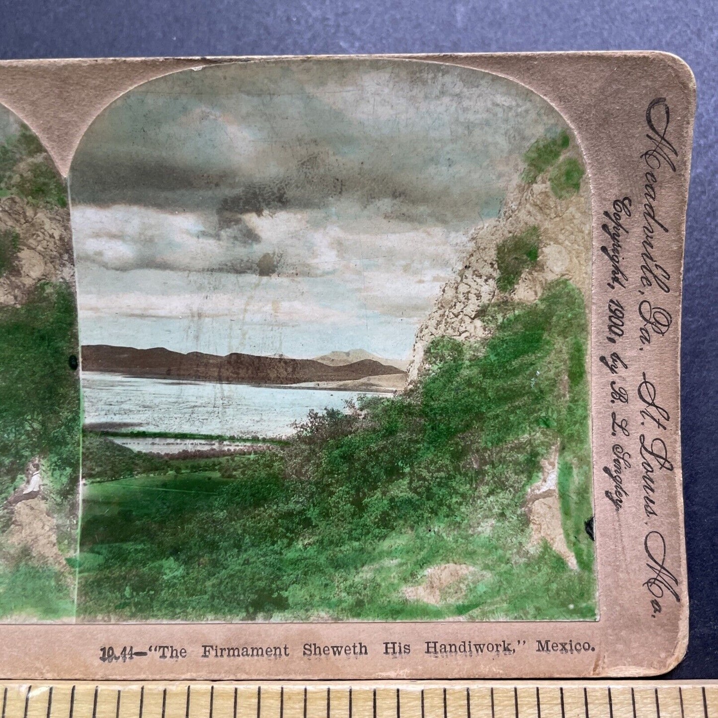 Antique 1900 Lago De Chapala Guadalajara Mexico Stereoview Photo Card V3412