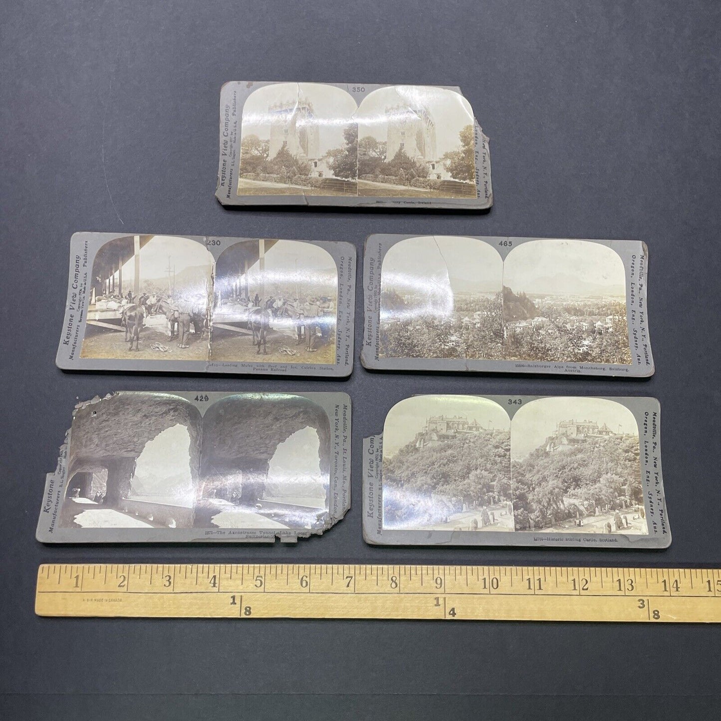 Lot Of Antique 1897-1910 Stereoview Photo Cards Keystone View Company P2245