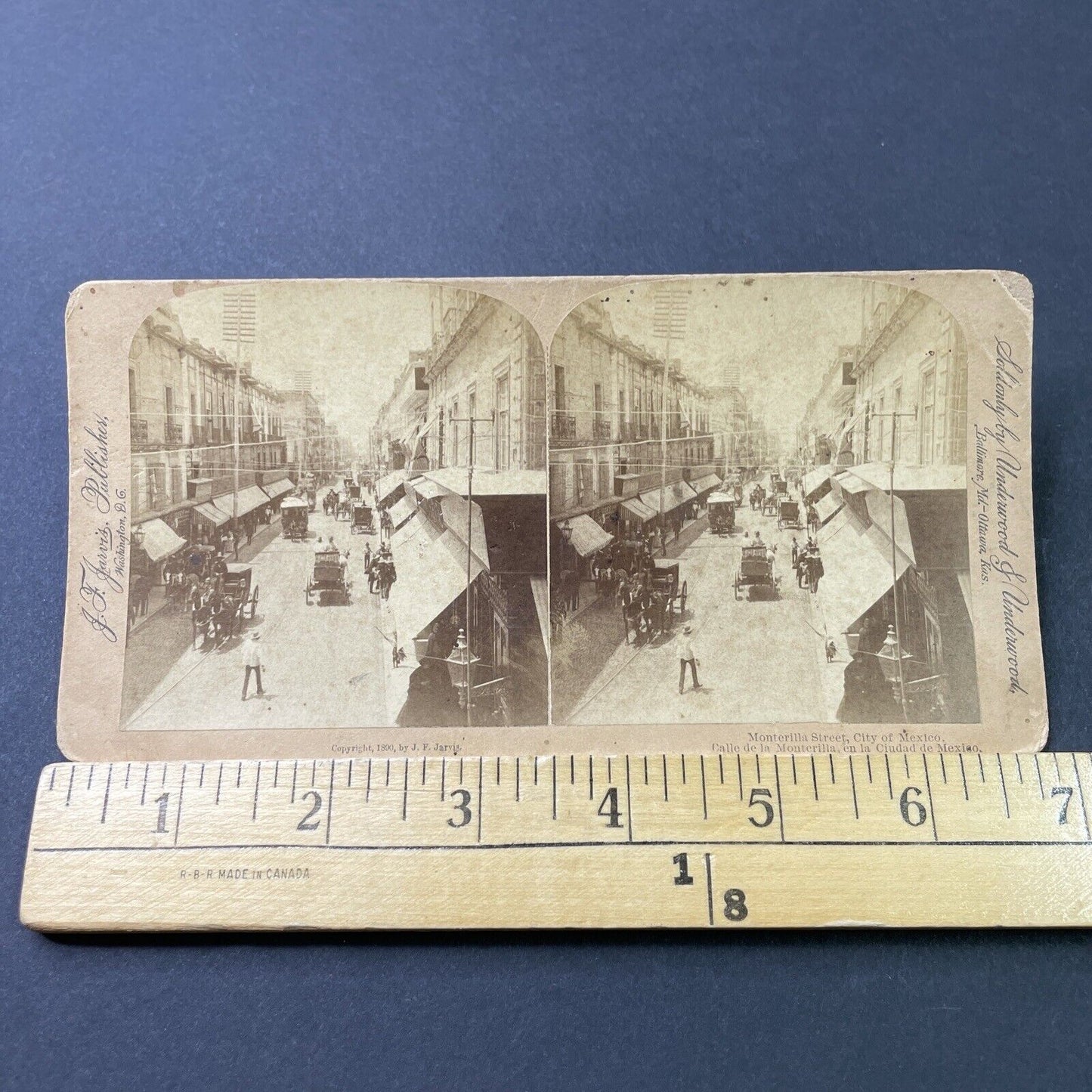 Antique 1890 Calles De La Monterilla Mexico City Stereoview Photo Card P3040