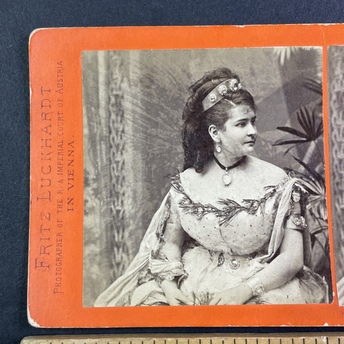 Actress Opera Singer from Vienna Austria Stereoview Fritz Luckhardt c1870s Y2256