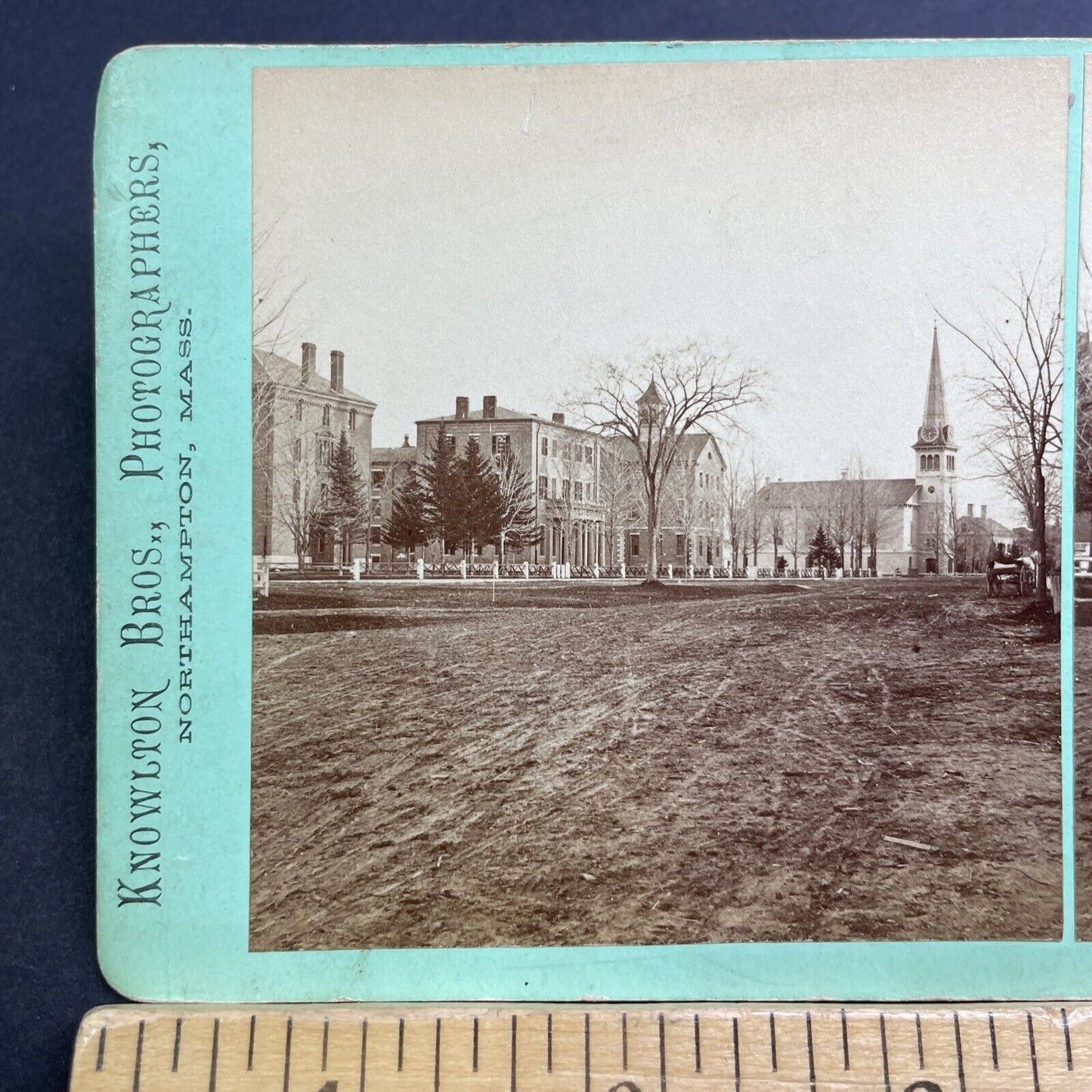 Antique 1870s Williston Chinese School Easthampton MA Stereoview Photo Card V464