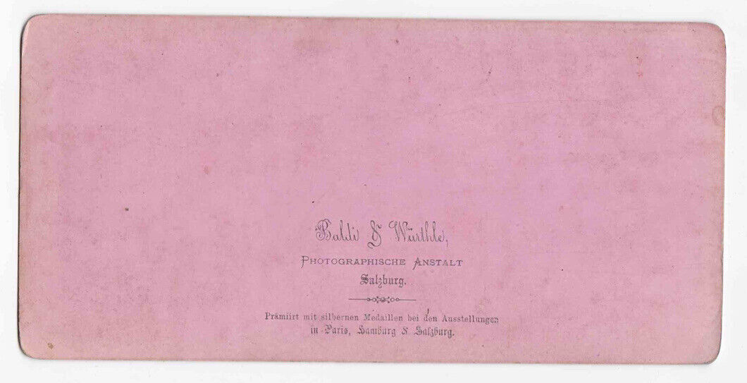 Antique 1880s Hofbrunnen Mit Der Residenz Salzburg Germany Photo Card P063