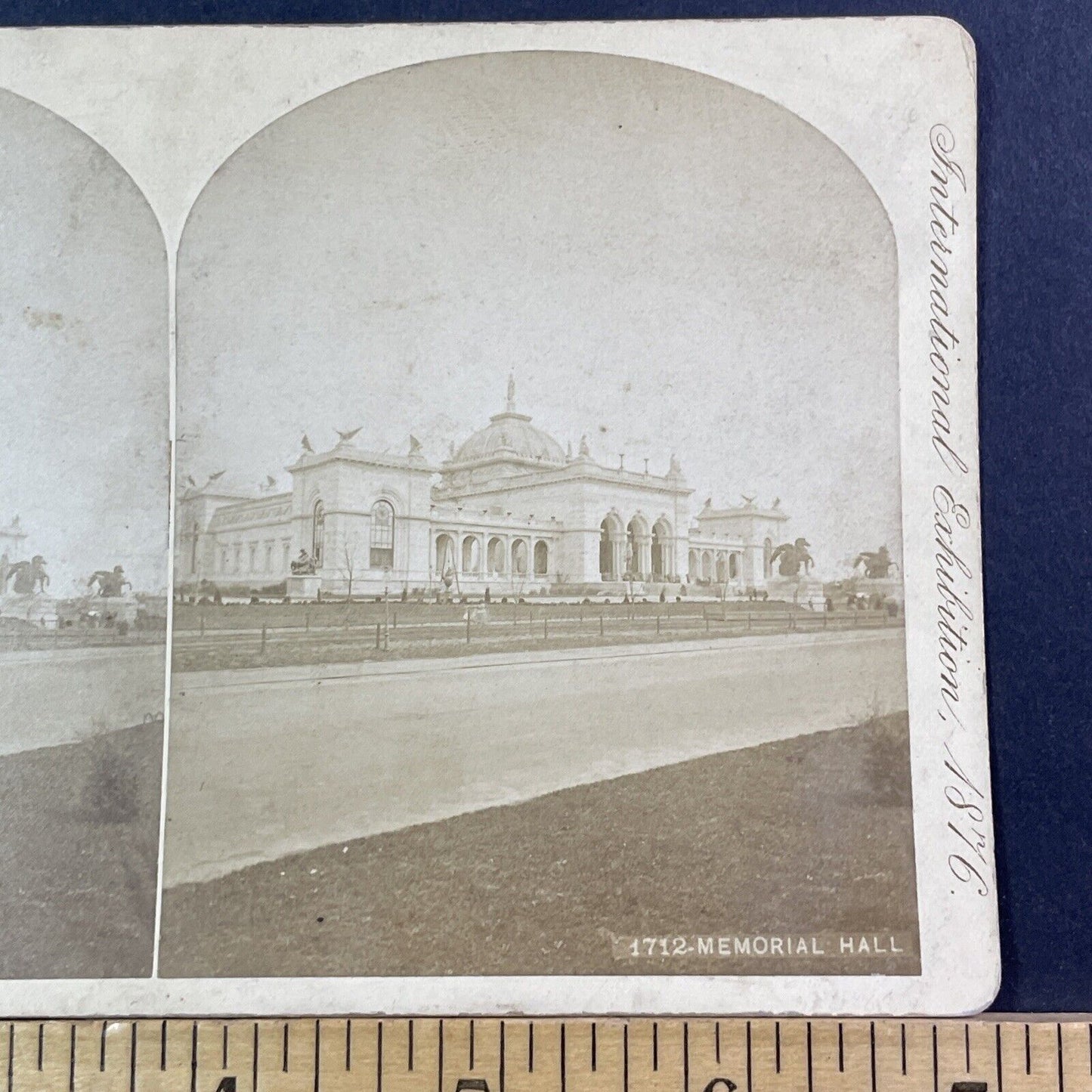 Memorial Hall Philadelphia Stereoview Edward L Wilson Antique 1876 X1346