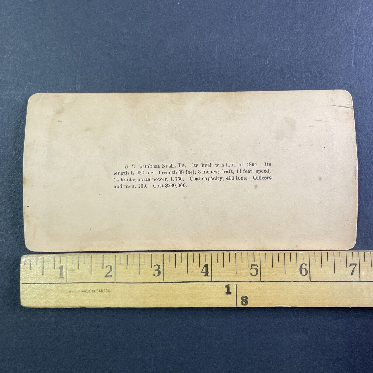 USS Nashville Naval US Navy Key West Florida Stereoview Antique c1898 X3534