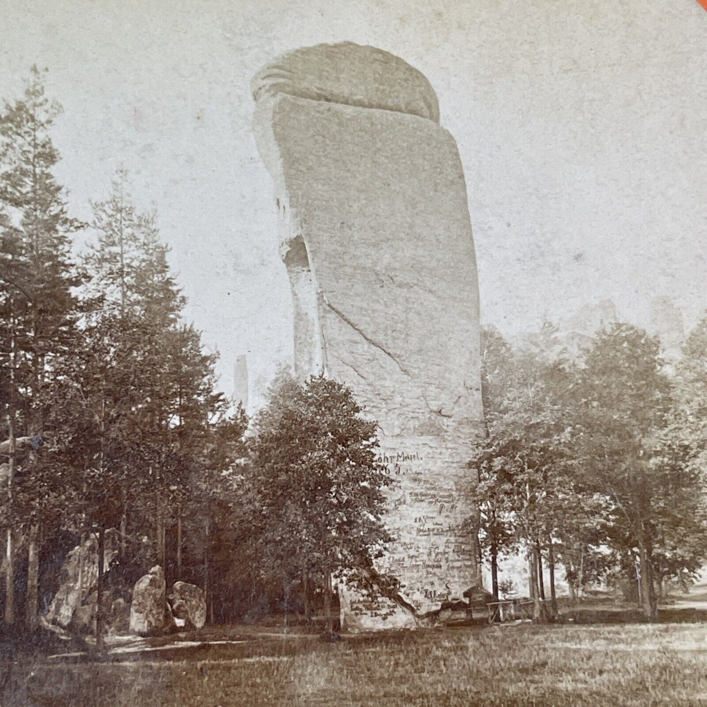 Adrspach-Teplice Rocks Czechoslovakia Stereoview Antique c1865 X3271 CREASED