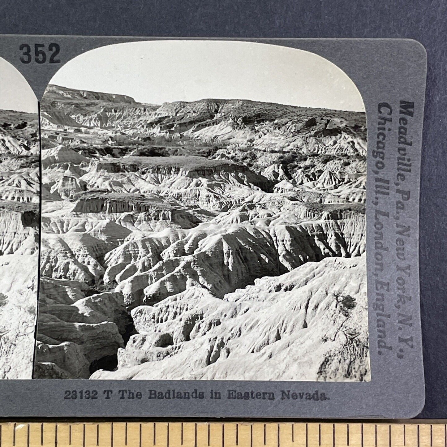 The Badlands Desert of Eastern Nevada Stereoview Antique c1910s Y1132