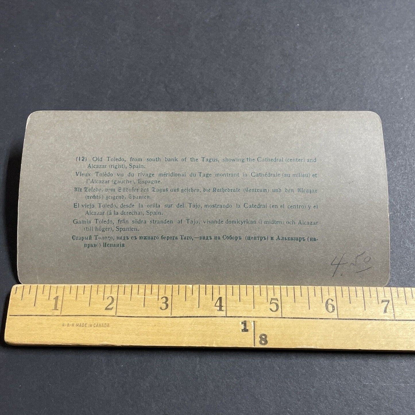 Antique 1902 Toledo Spain City View Stereoview Photo Card P5502