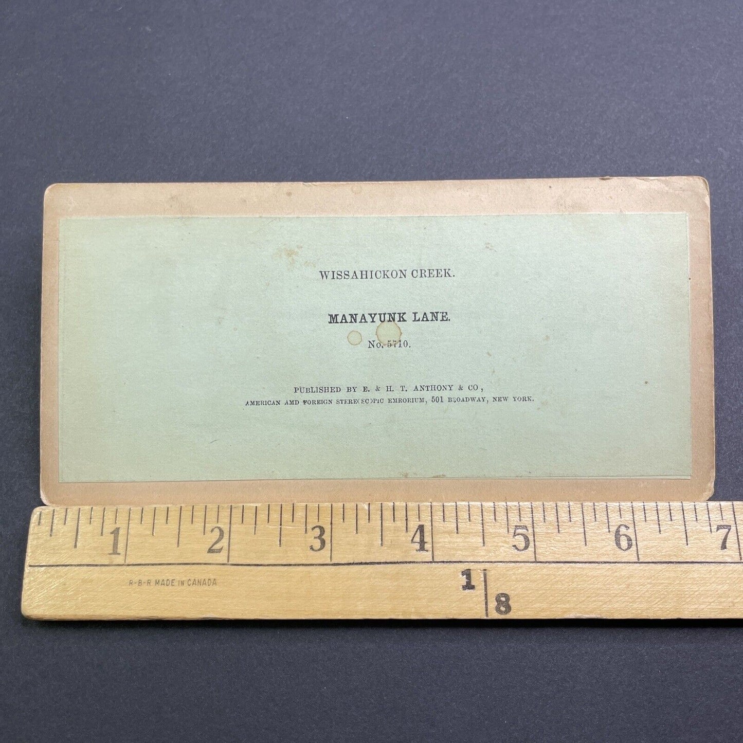 Antique 1870s A Hobo In Wissahickon Philadelphia Stereoview Photo Card V488