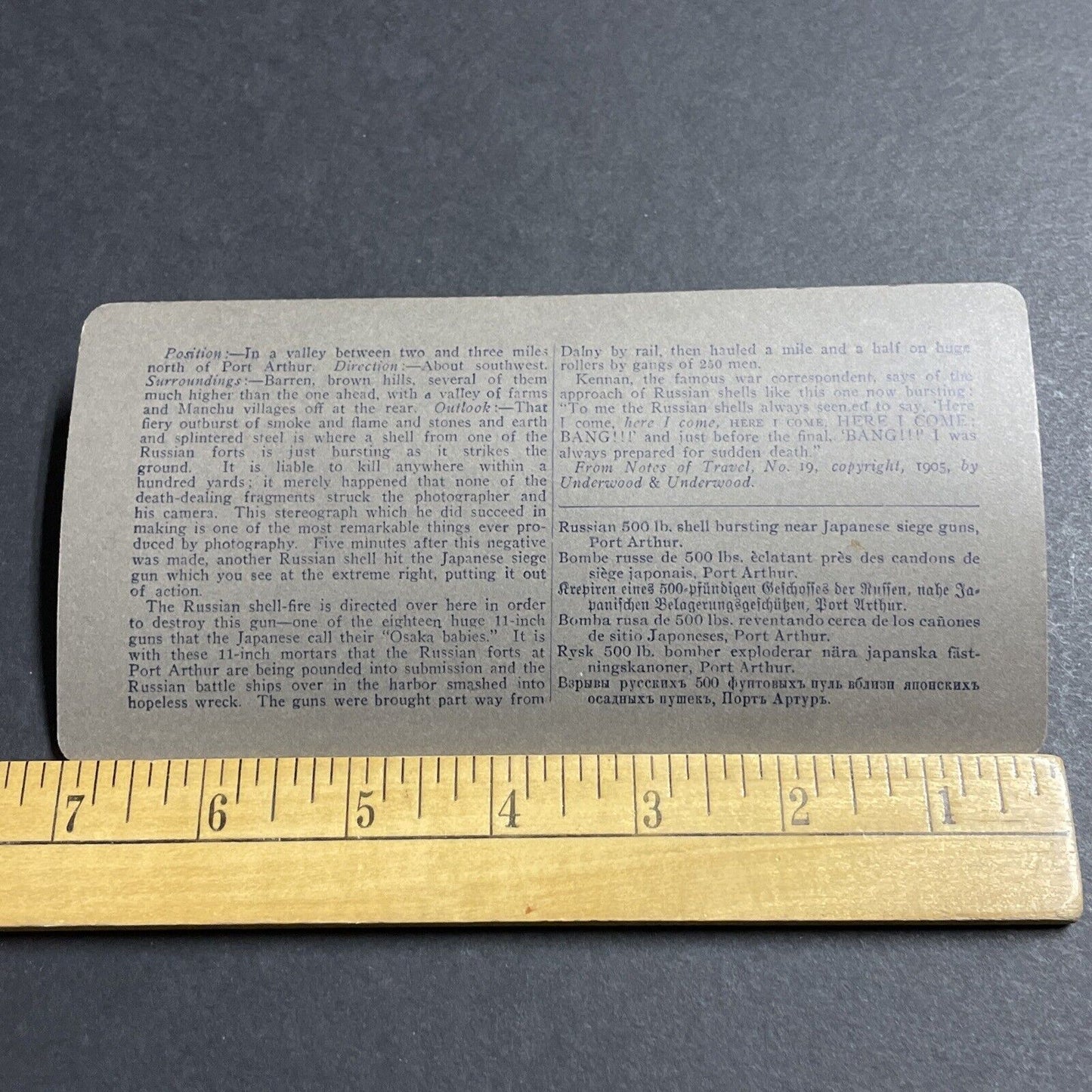 Antique 1905 Russia Shelling War With Japan Army Stereoview Photo Card P5621