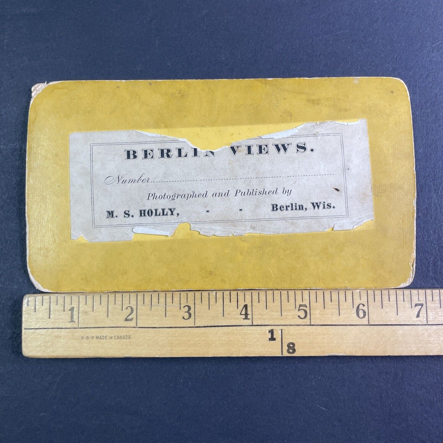Large Victorian Home Berlin Wisconsin Stereoview M.S. Holly Antique c1870 X3161