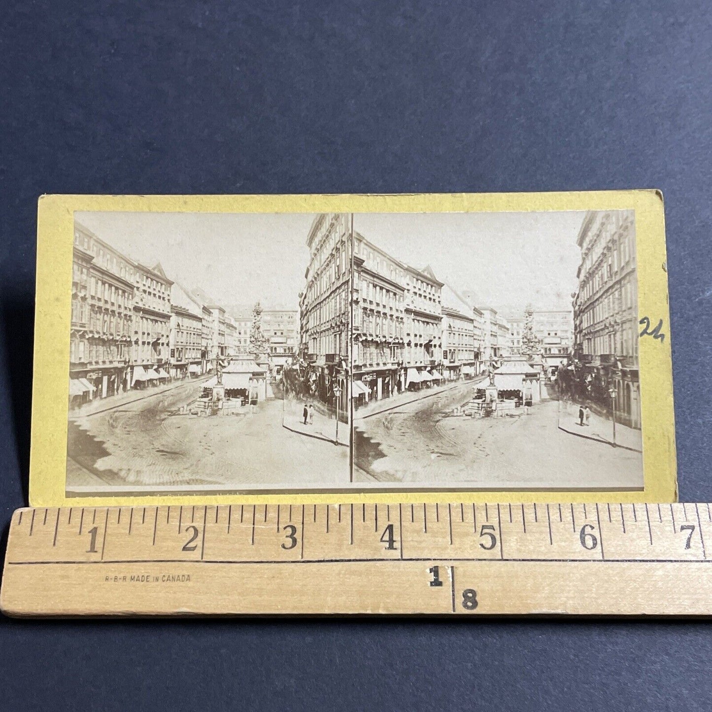 Antique 1870s Graben Vienna Austria City Center Stereoview Photo Card P5190