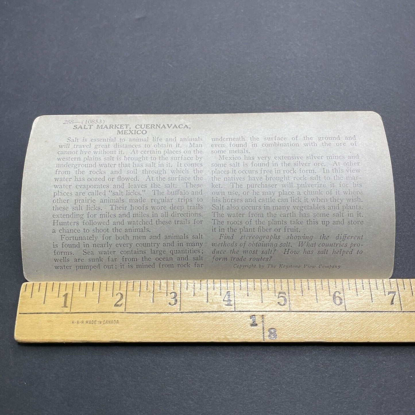 Antique 1909 Trading Salt At Market Cuernavaca Mexico Stereoview Photo Card 2066