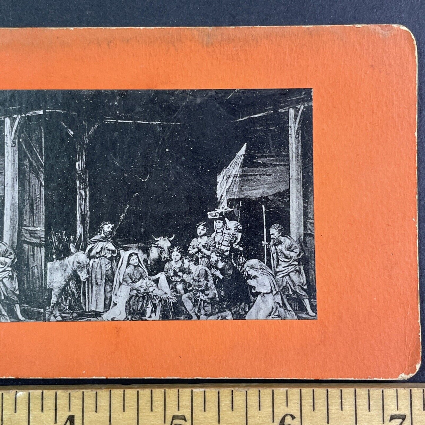 Jesus Christ Born on Christmas Day Stereoview Bavarian Co. Antique c1860s Y2255