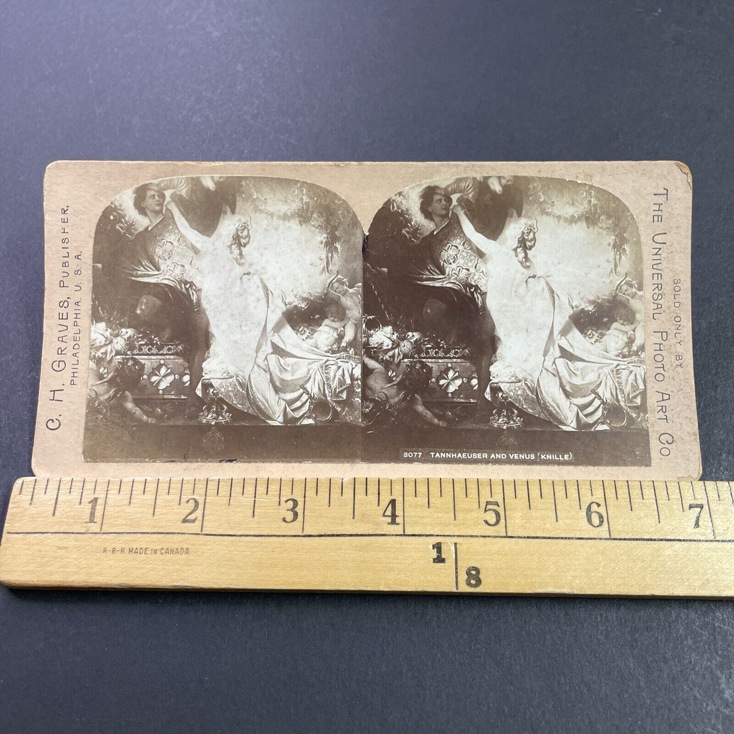 Antique 1880s Nude Venus In Tannhauser Opera Stereoview Photo Card P3997