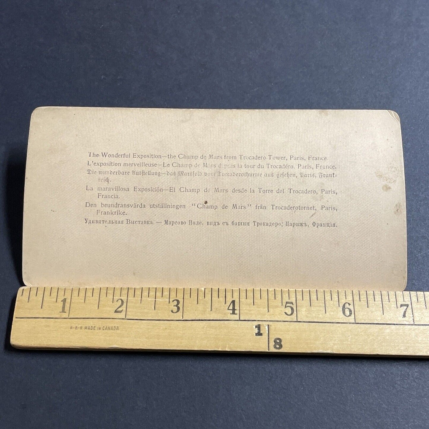 Antique 1900 The Eiffel Tower In Paris France Stereoview Photo Card P5081