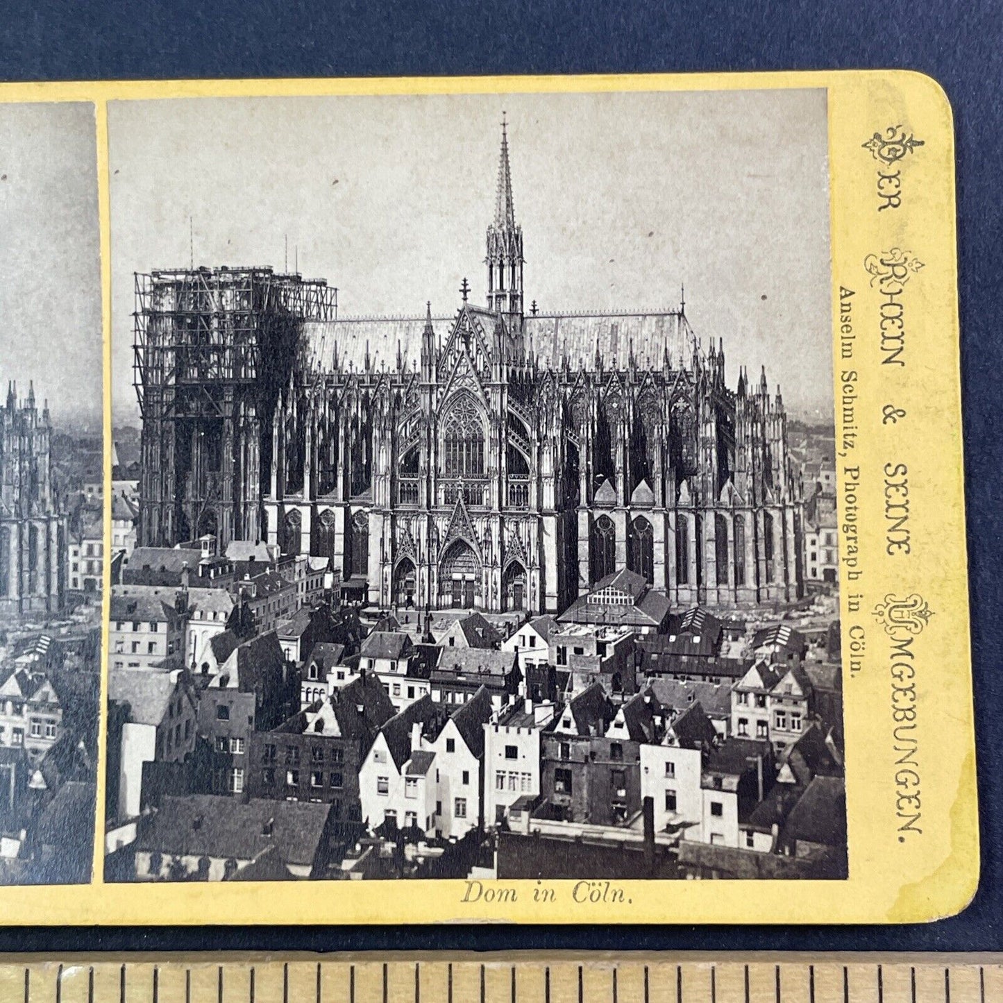 Cologne Cathedral Church Under Construction Stereoview Anselm Schmitz 1870s Y133