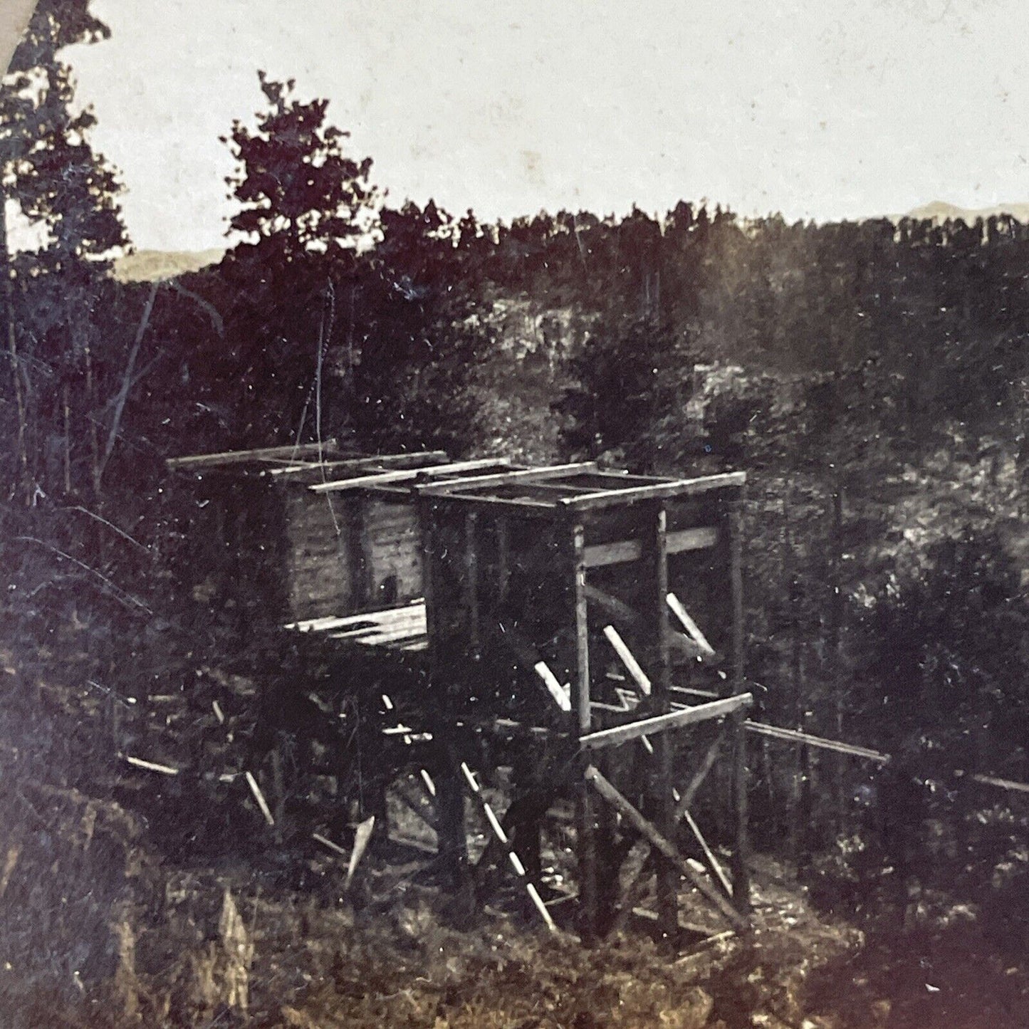Copper Mountain Colorado Ore Body Terminal Stereoview Antique c1870s X3754