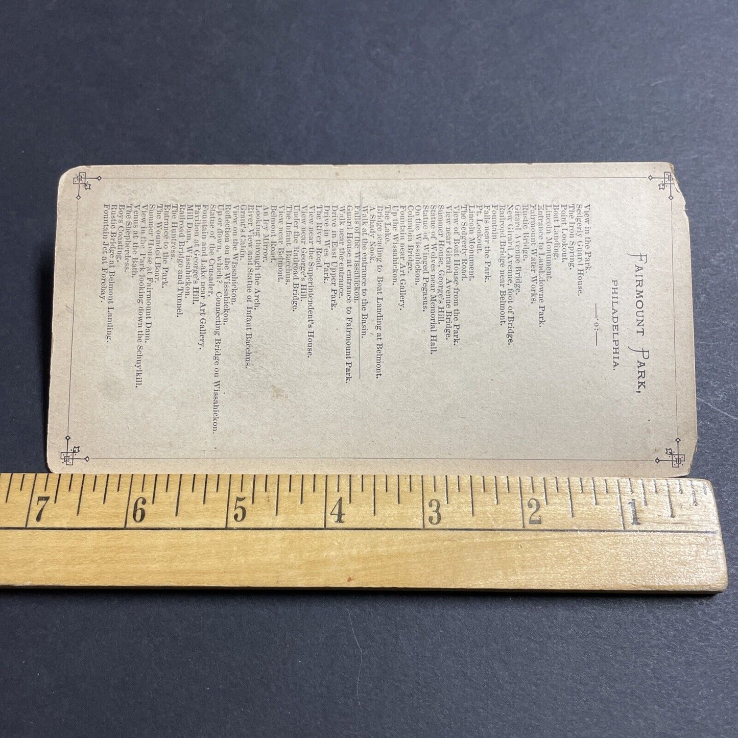 Antique 1870s Fairmont Park Philadelphia PA Stereoview Photo Card P5022