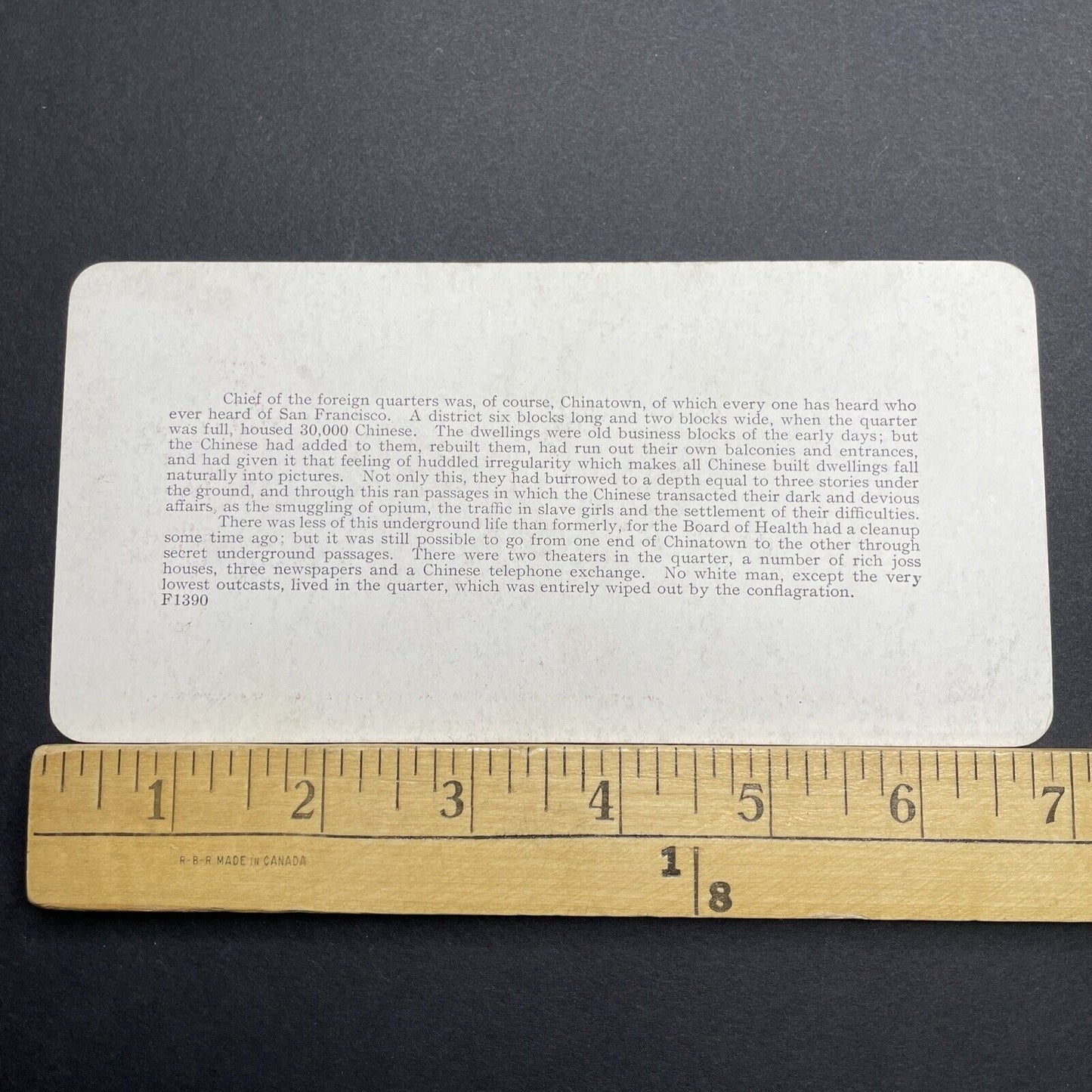 Antique 1910s San Francisco Earthquake Chinatown Stereoview Photo Card 2300-45