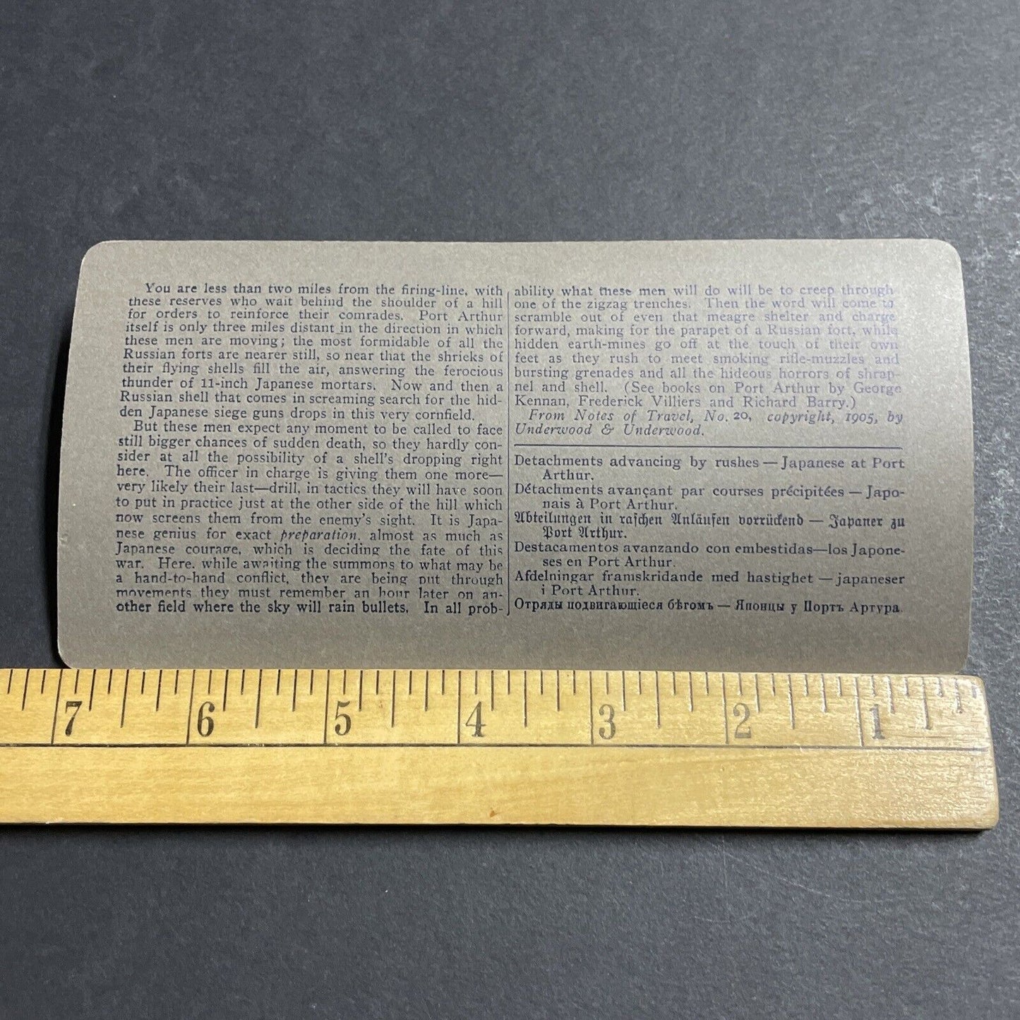 Antique 1905 Japan Trench Attack On Russia Army Stereoview Photo Card P380-17