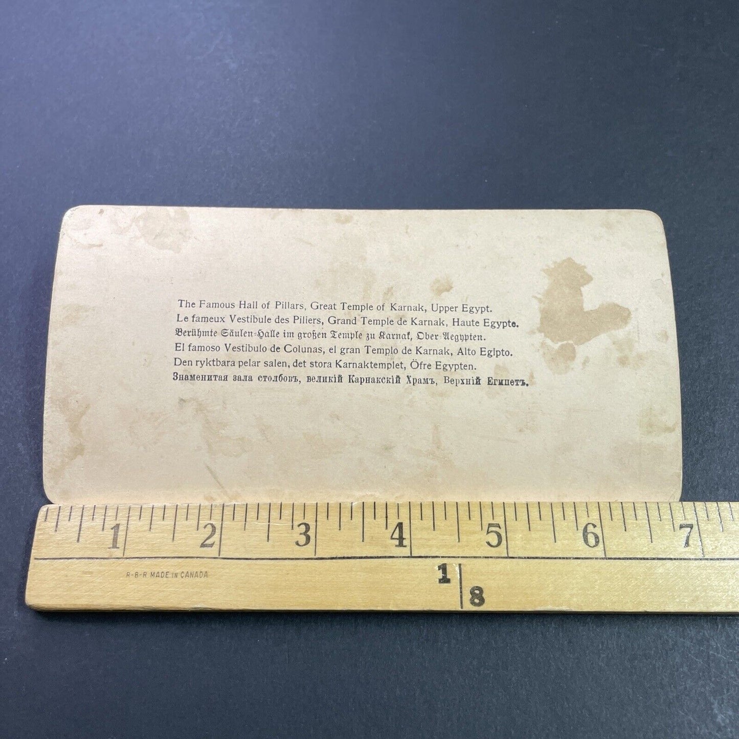 Antique 1896 Great Temple Of Karnak Egypt Stereoview Photo Card P3838