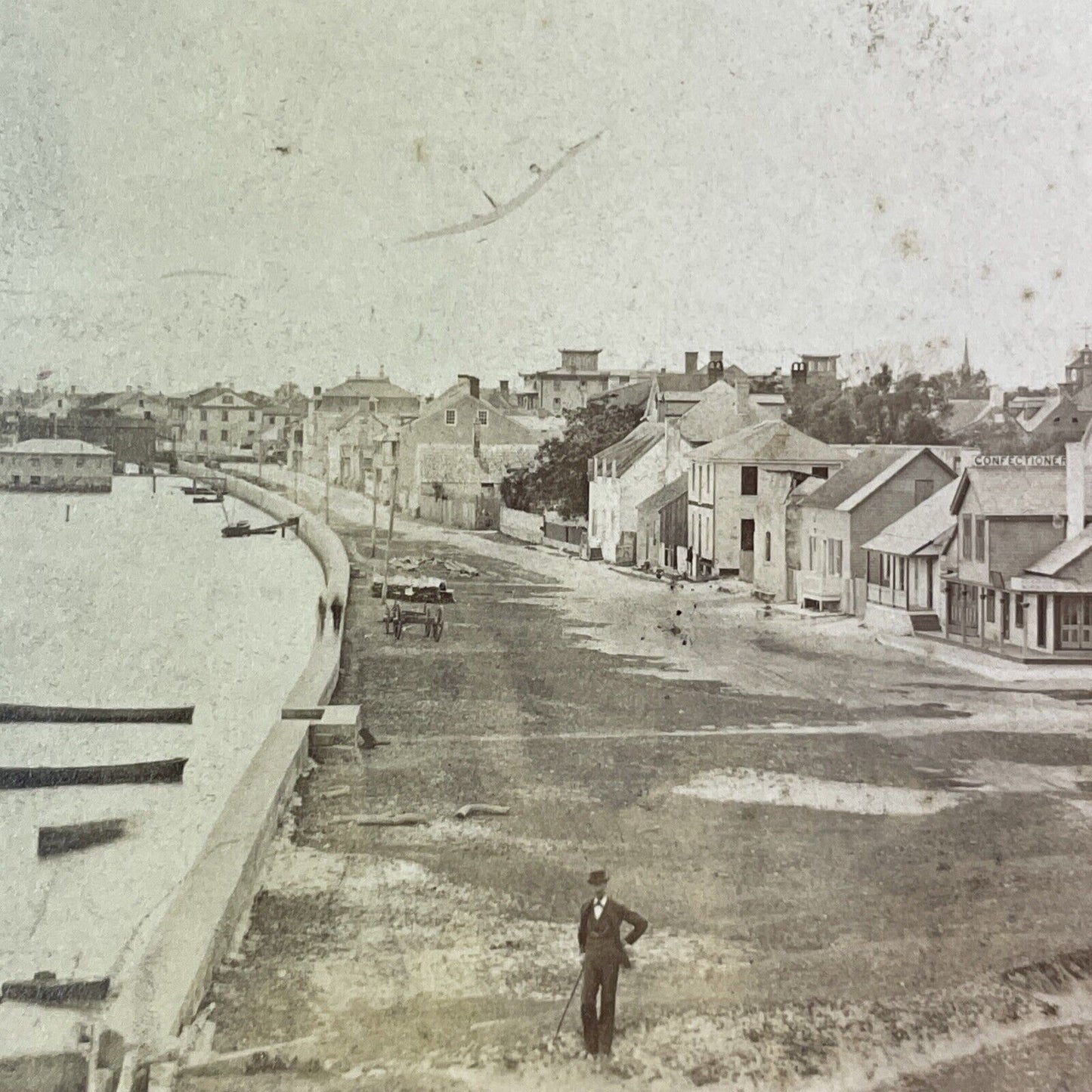 St. Augustine Forida City View Stereoview George Pierron c1870s Y059