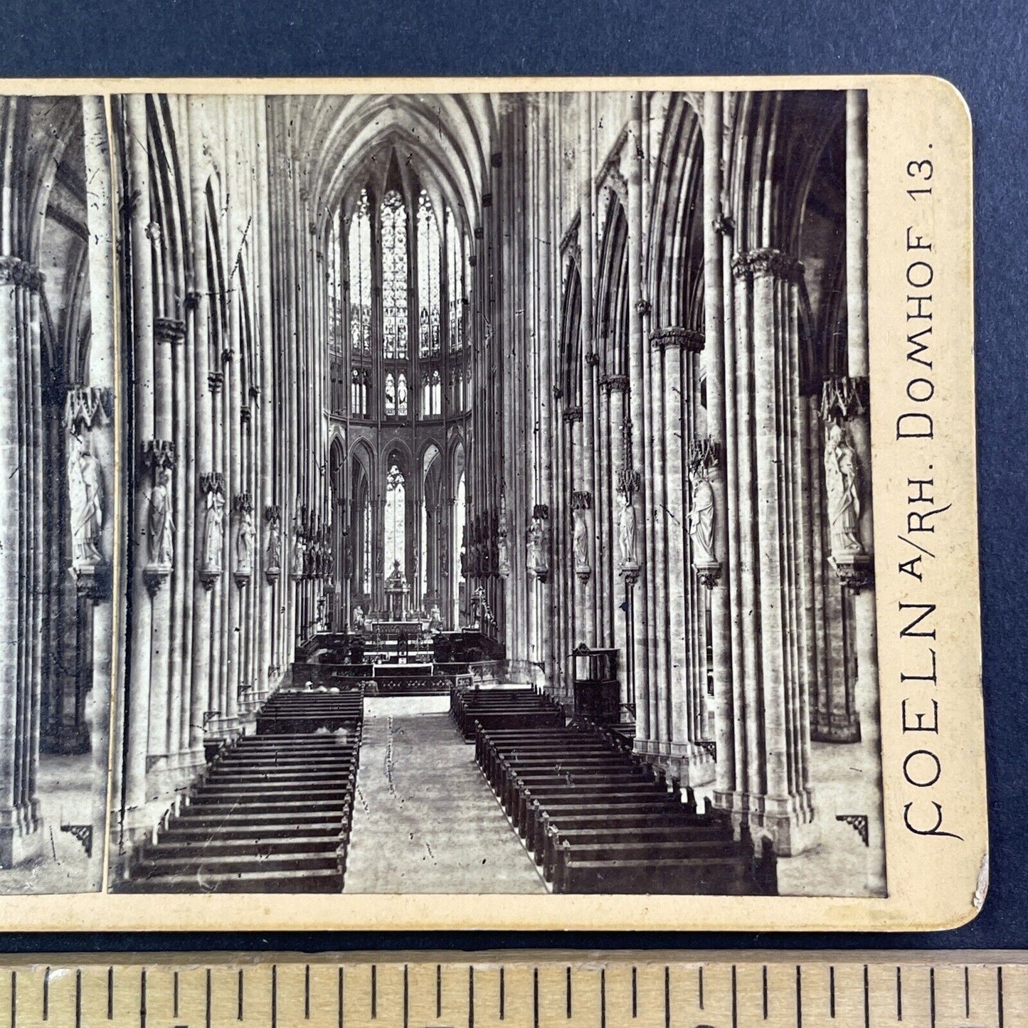 Cologne Cathedral Church Interior Germany Stereoview J.H Schonscheidt c1880 Y152