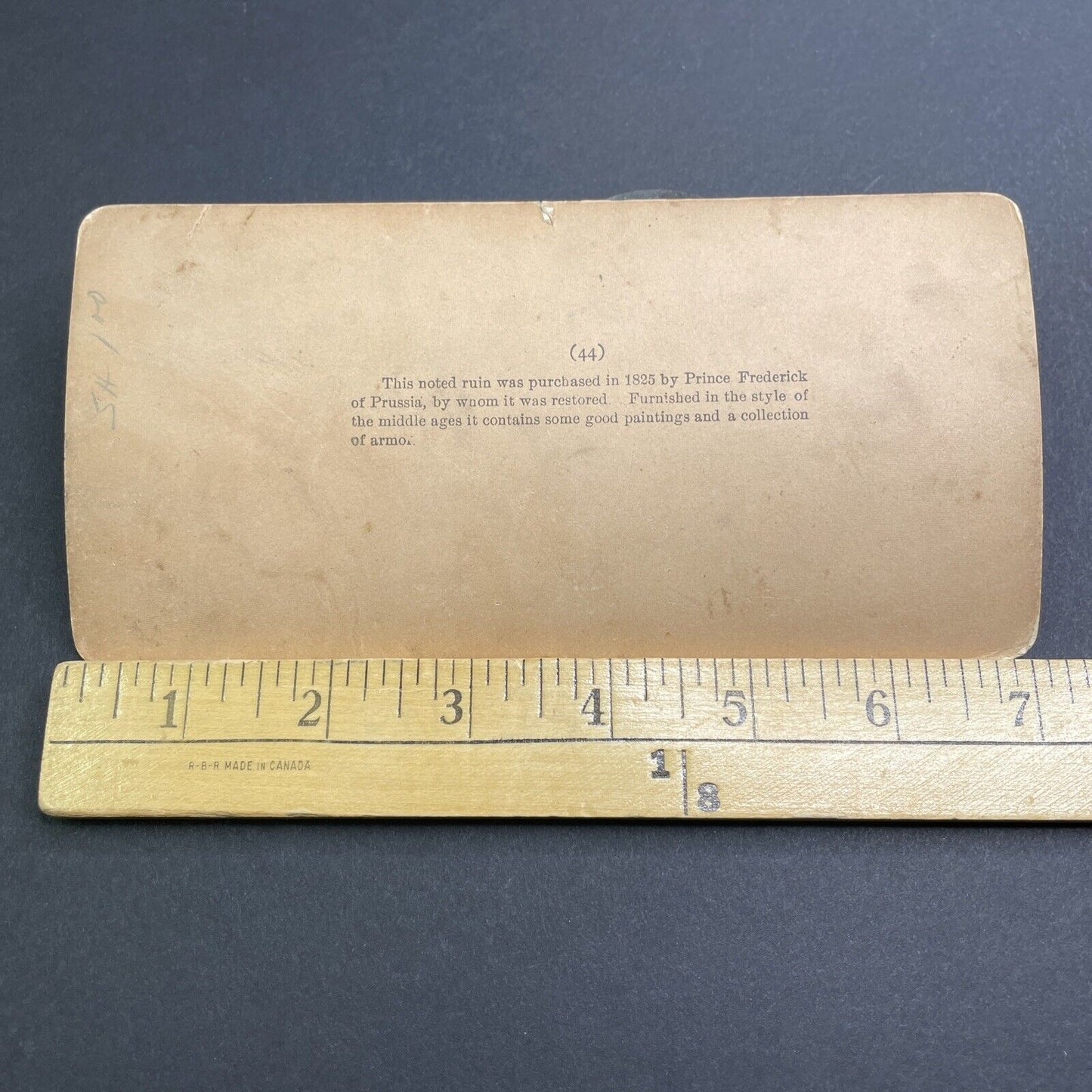 Antique 1896 Rheinstein Castle Overgrown With Weeds Stereoview Photo Card P1901