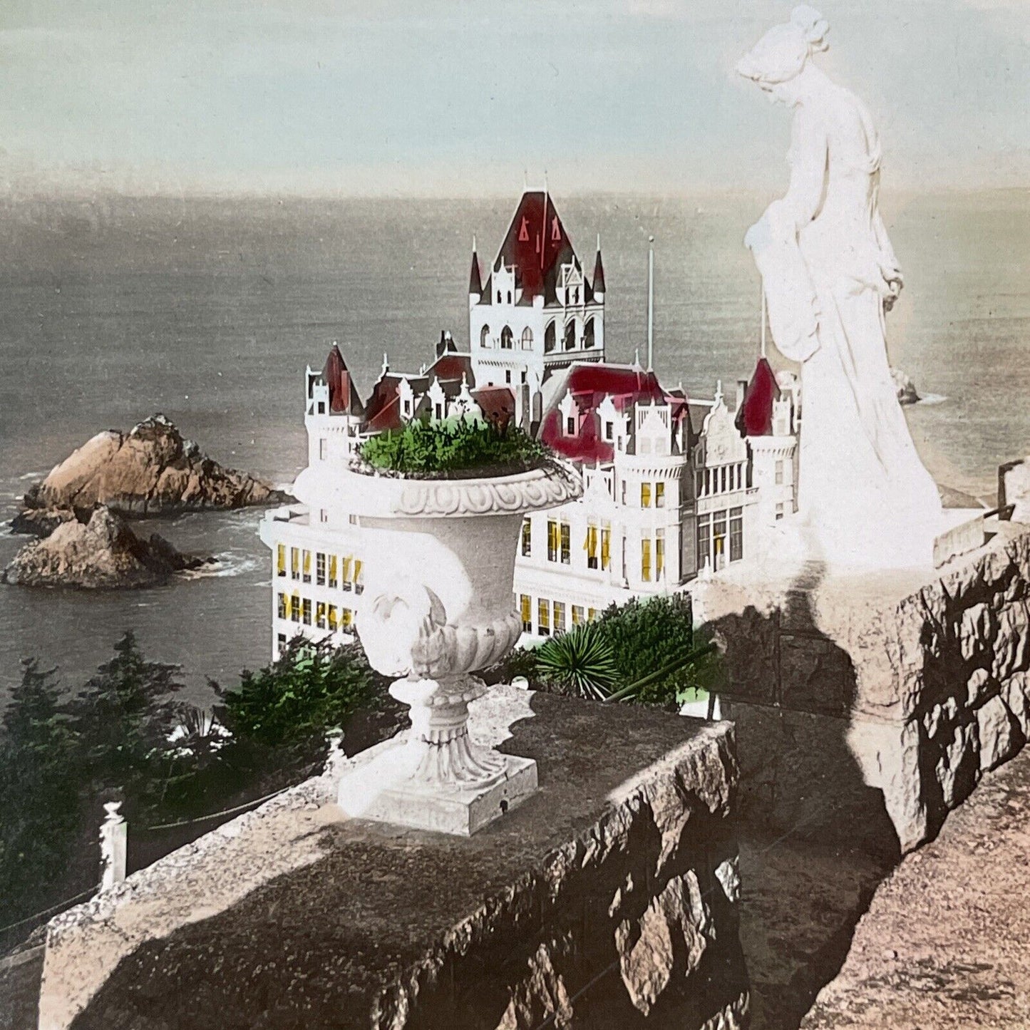 The Cliff House San Francisco California Stereoview Antique c1909 Y2199