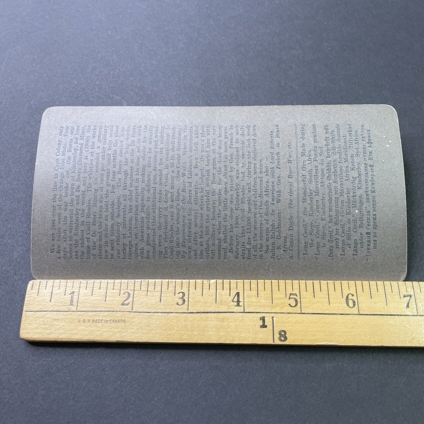 Antique 1901 Boer War Artillery Canon South Africa Stereoview Photo Card P3065