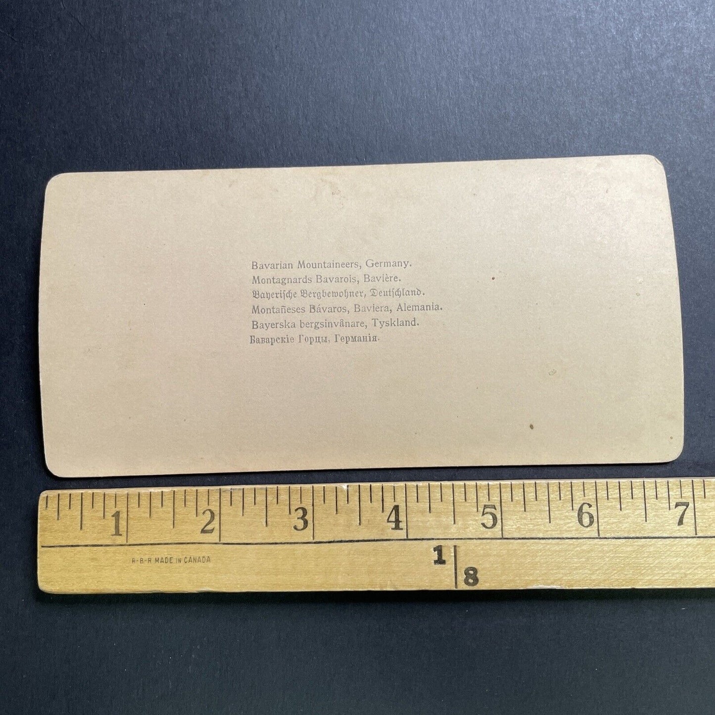 Antique 1898 Hunter Carries Deer On Back Bavaria Stereoview Photo Card P1654