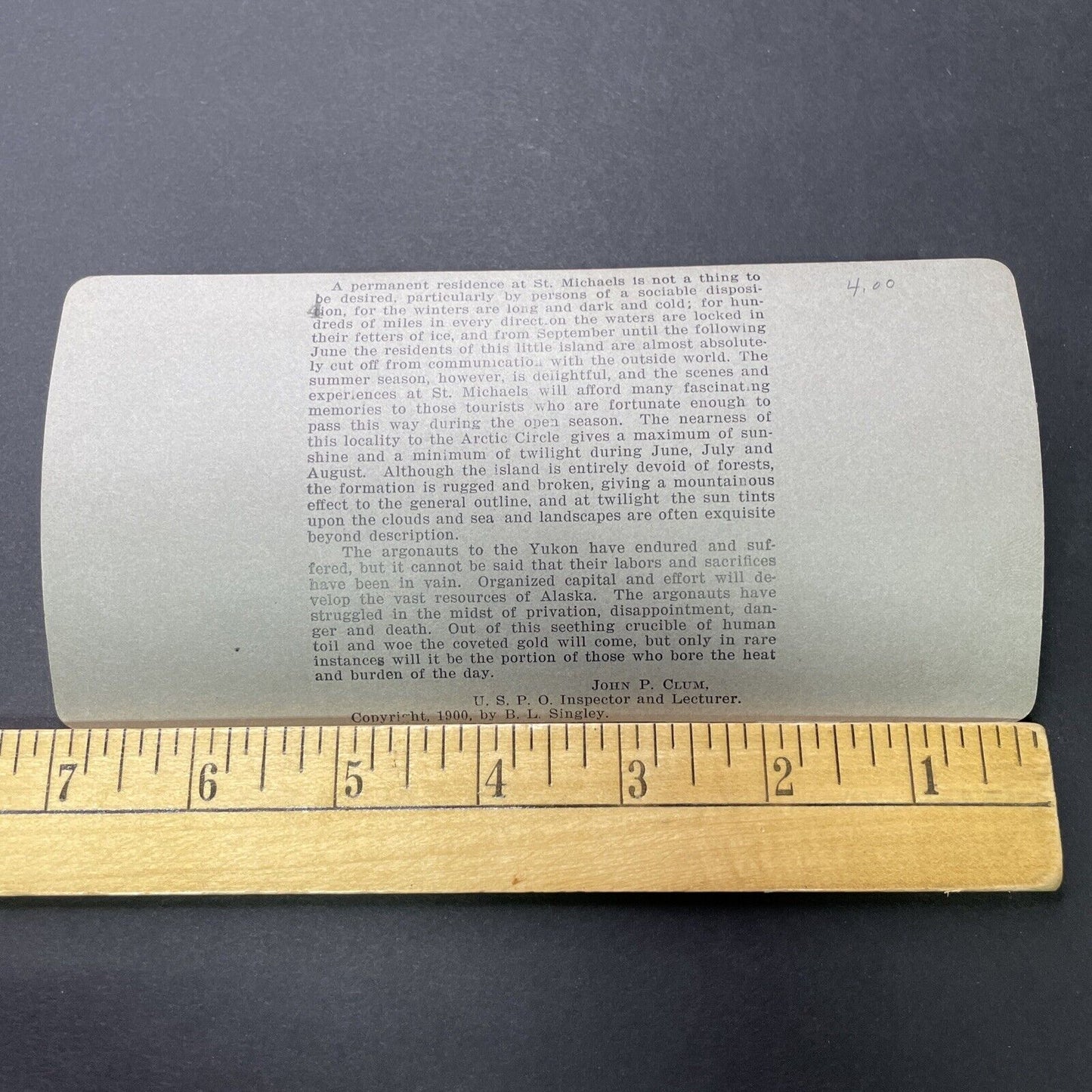 Antique 1900 St Michael Alaska Gold Mining Camp Town Stereoview Photo Card P2324