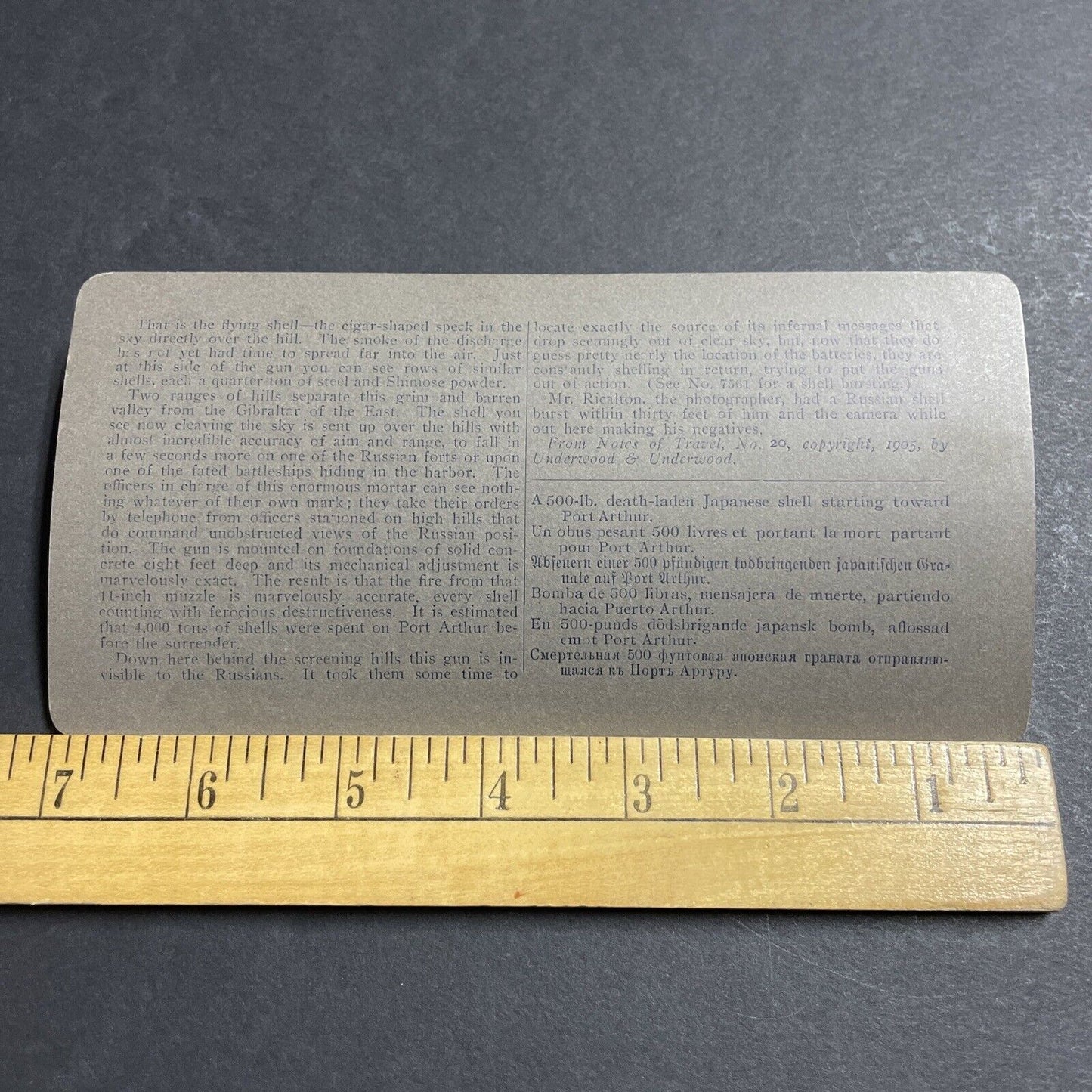 Antique 1905 Japan 500lb Canon Artillery Fire Stereoview Photo Card P380-03