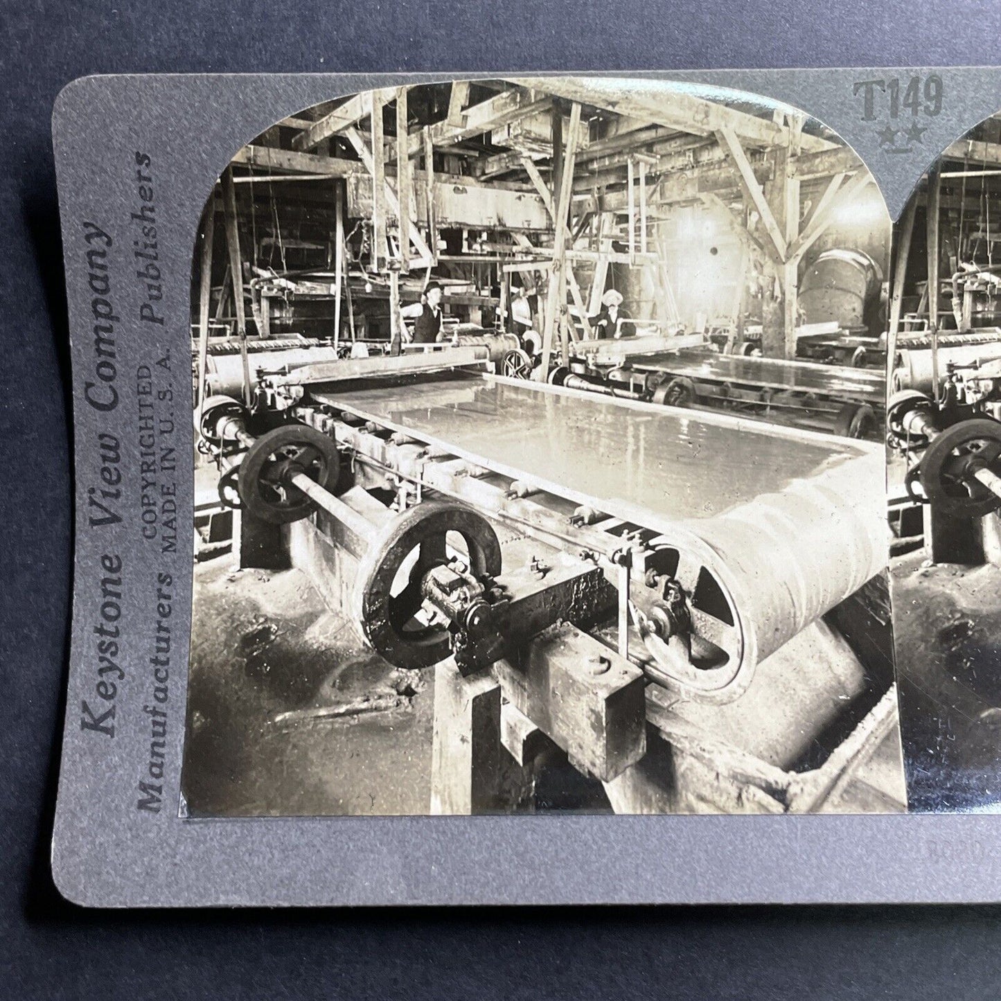 Antique 1915 Gold Stamping & Sifting Ouray Colorado Stereoview Photo Card P1514
