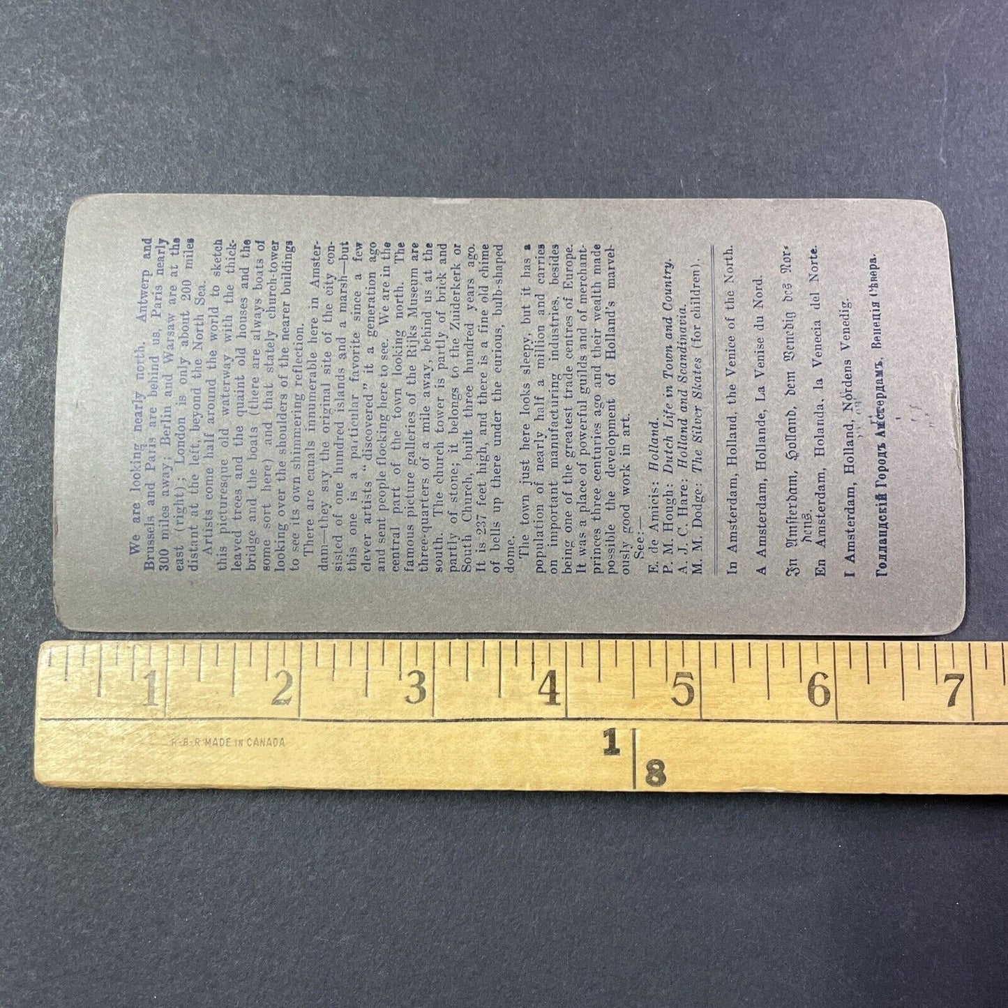 Amsterdam Canal Zuider Kerk Stereoview Netherlands Antique c1904 X2797