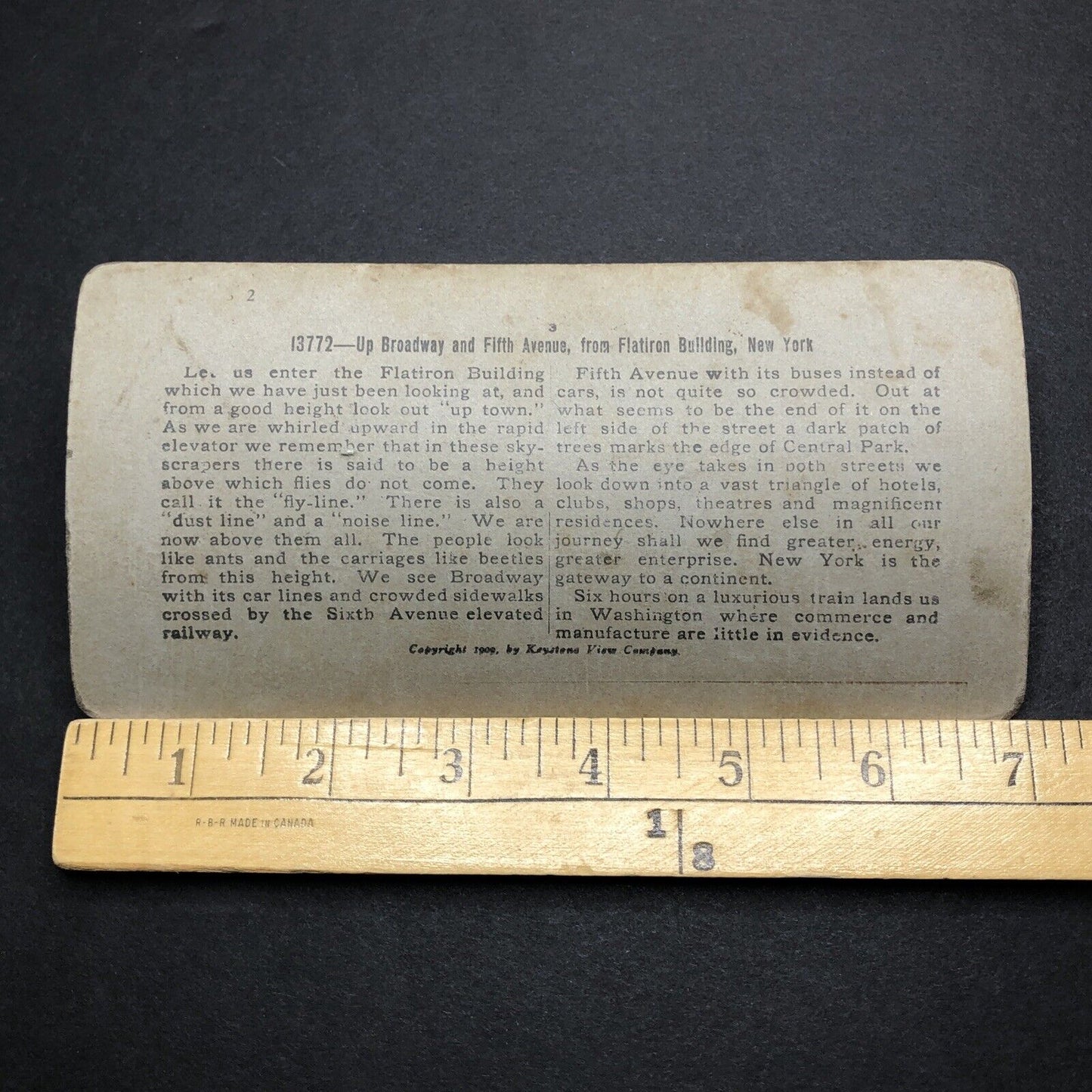 Antique 1904 Fifth Avenue Manhattan New York City Stereoview Photo Card P2050