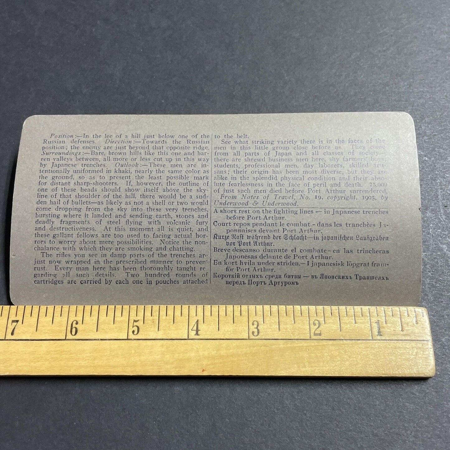 Antique 1905 Japan Soldiers In Troop Trenches Trench Stereoview Photo Card P5607