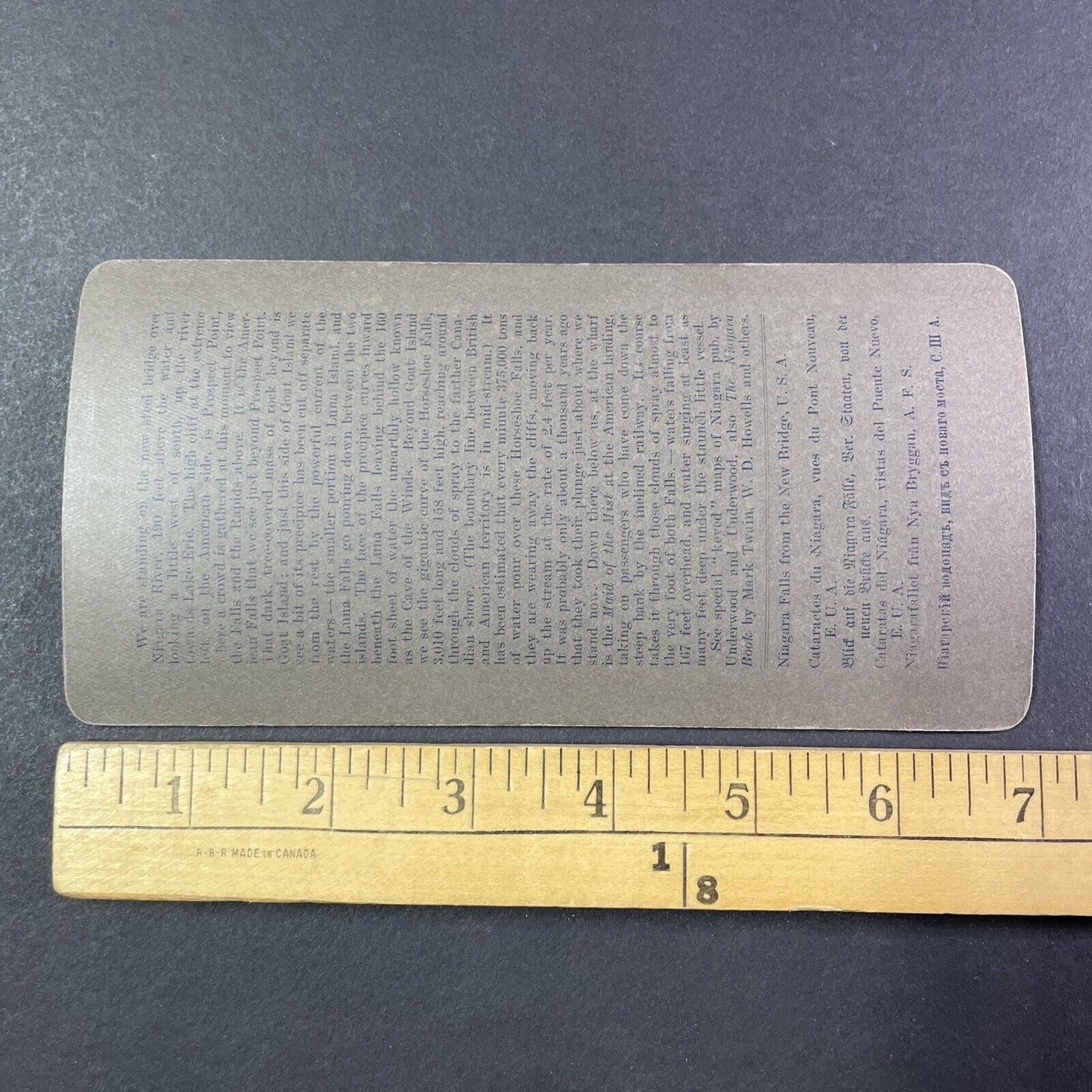 Maid of the Mist Steamboat Receiving Passengers Stereoview Antique c1900 Y1791