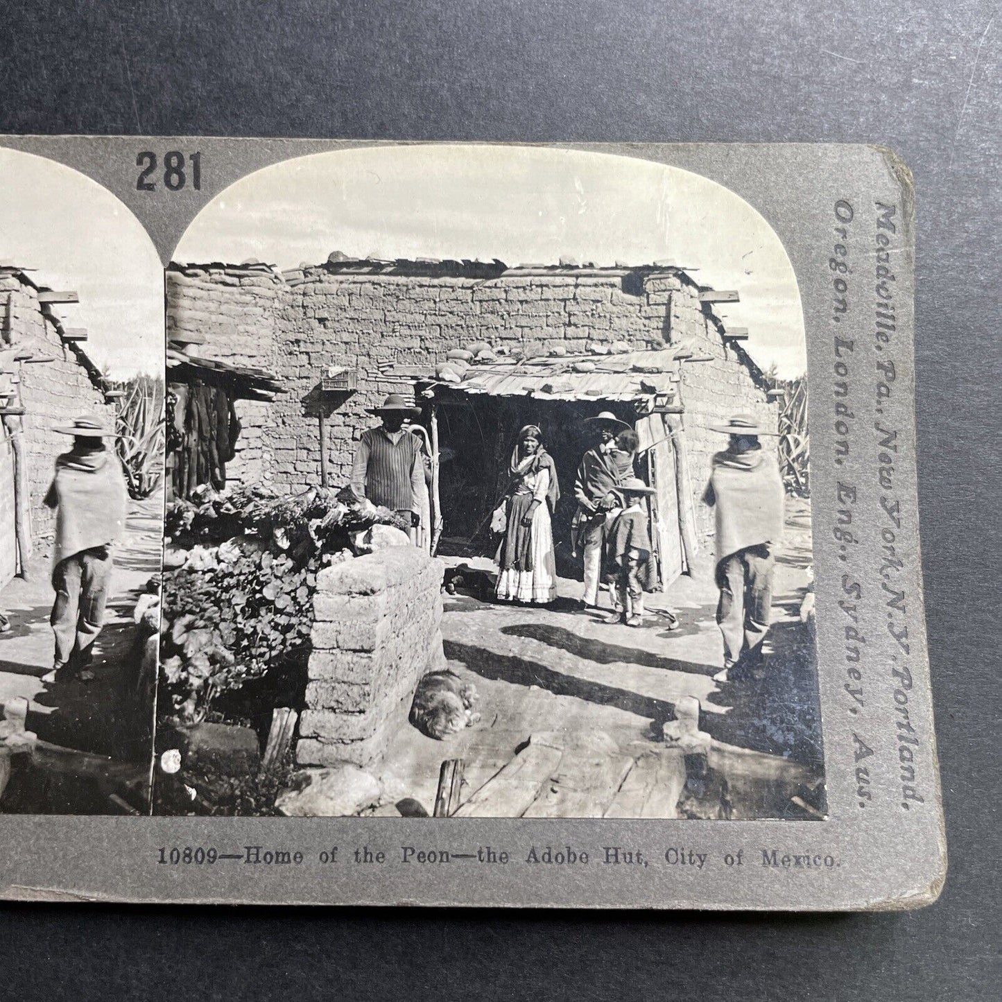 Antique 1918 A Home In Mexico City Mexico Stereoview Photo Card P1554