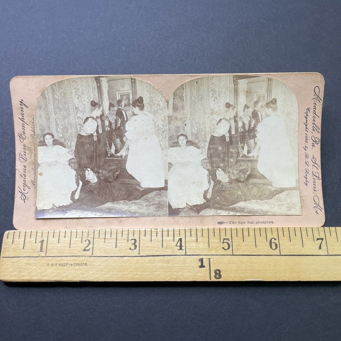 Antique 1899 Victorian Woman Does The Splits Stereoview Photo Card P2723