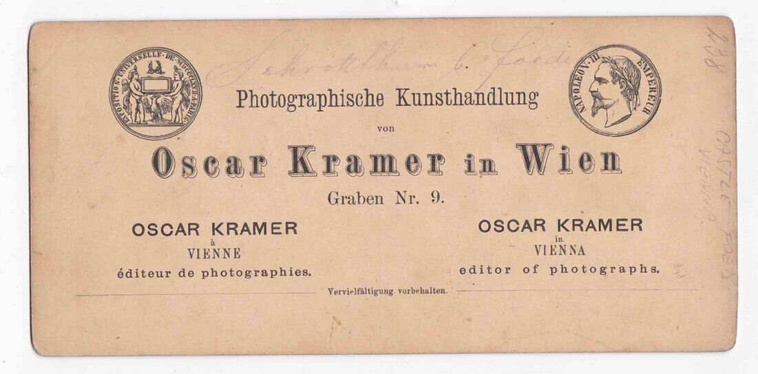 Antique 1880s Village At The Base Of Cliff Near Vienna Austria Stereo Card P274