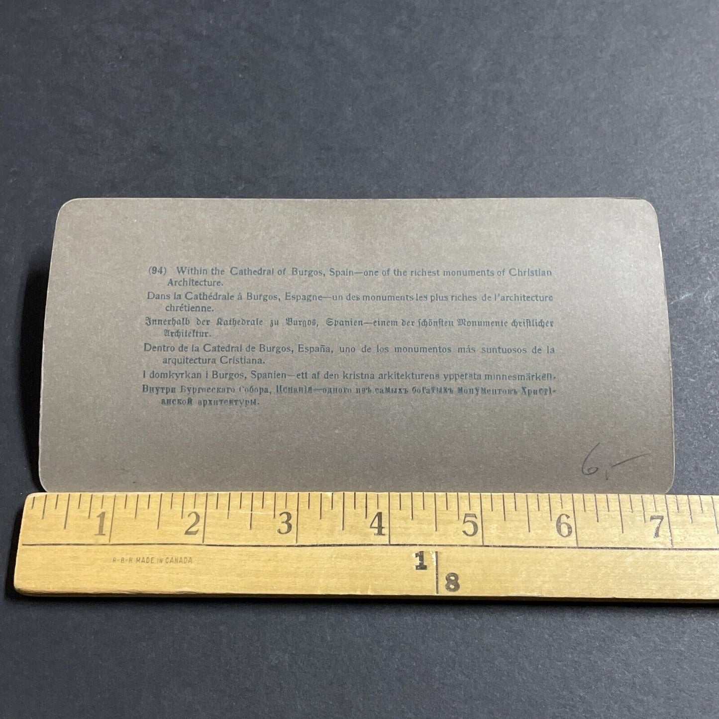 Antique 1902 The Cathedral Church In Burgos Spain Stereoview Photo Card P5191